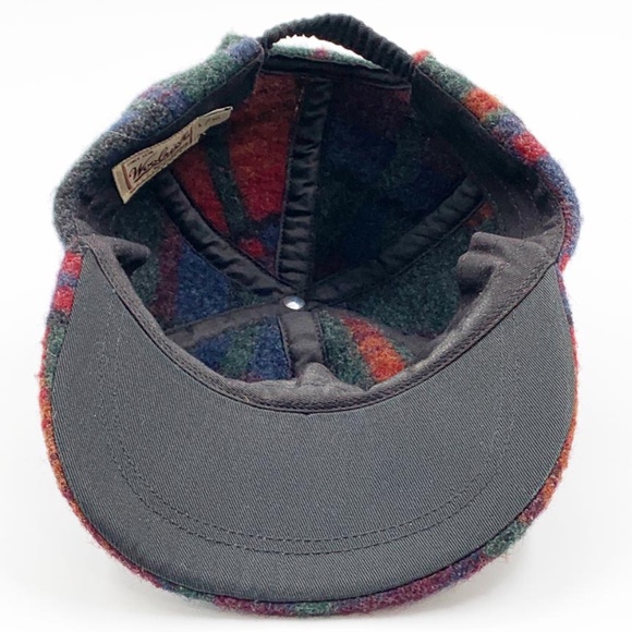 *SOLD* Woolrich Vtg Wool Hunting Hat Buffalo Plaid - Picture 6 of 11